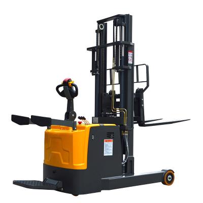 China 1500kg 2000kg Mini Hydraulic Forklift Stacker Full Electric Lift Pallet Stacker for sale