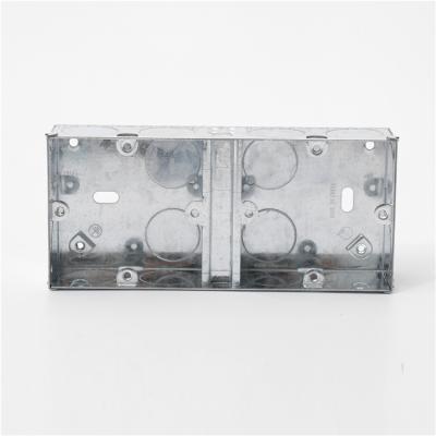 China British Galvanized Wall Steel Box Socket Water Proof Wholesale Switch Metal Junction Electrical Switch Box for sale