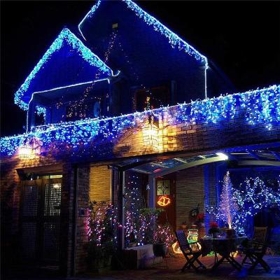 China New Outdoor Waterproof Warehouse Christmas Lights Pendant Lights Decorative LED Curtain Icicle String Yard Eaves Lights for sale