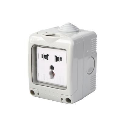 China Indoor Power Security IP55 1gang Convenient ABS Material And Outdoor Multifunctional Waterproof Wall Socket for sale