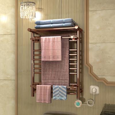 China Heater Electric Rose Gold Towel Rail Radiator with Rail Towel Warmer for sale