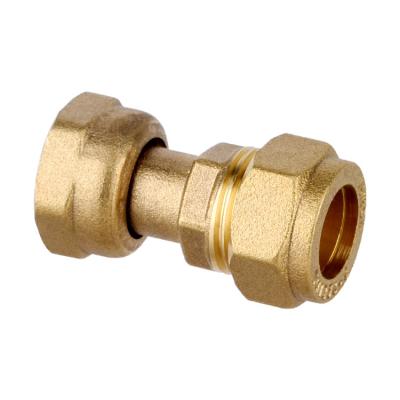 China Compression Straight Brass Fittings Thread Piping Ferrule Connector Water Pipe System Faucet Tap Connector for sale