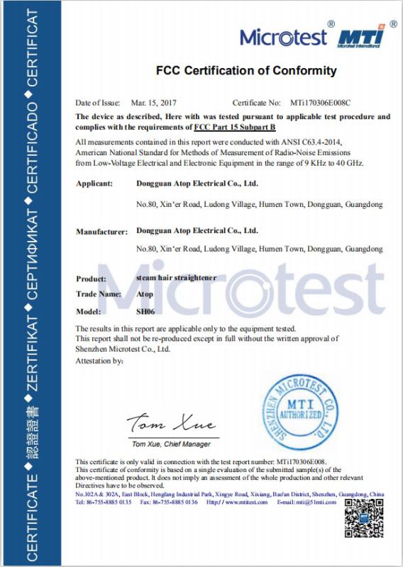 FCC - Dongguan Efa Co., Ltd.