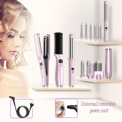 China New Design Ionic Professional 5 in 1 Portable Electric Hair Straightener Hot Airbrush for sale