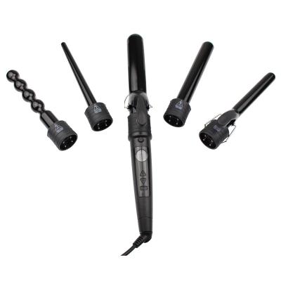 China 5 Barrels Interchangeable Salon Quality Hair Curler LCD Display Hair Curling Iron for sale