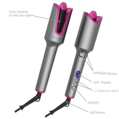 China Automatic Electric Hair Curlers Fast Heating Tourmaline Ceramic Plates Air Auto Spin Curling Rotating 450 Degree Hair Curler for sale