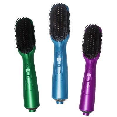 China Hotel Brush Ceramic Ionic Straight Flat Iron Infrared Electric Hair Brushes For Anti Scald Home Use for sale