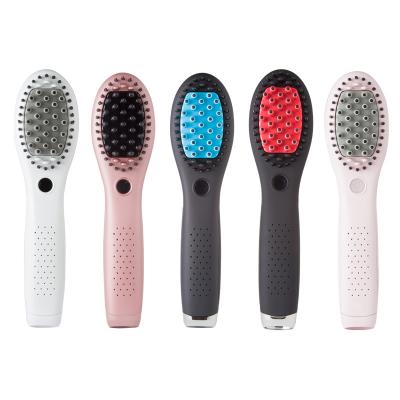 China USB Battery Operated Hair Straighten Brush With Power Bank Function Cordless Hair Straightener Brush Mini Hair Straightener Brush for sale