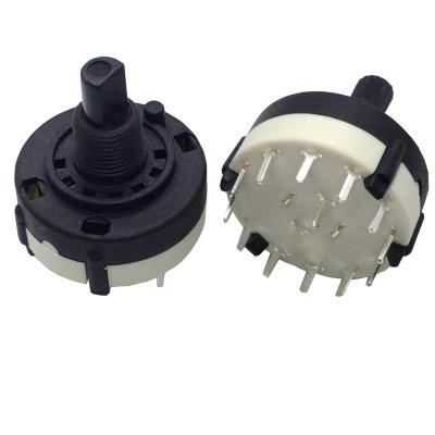 China 26MM Plastic Shaft Strip Rotary Switch 1T12P 2T6P 3T4P 4T3P RS26 for sale