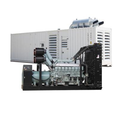 China Main power 1200KW/1500KVA container generator powered by China mitsubishi/SME engine S12R-PTAA2-C model ASM1500 for sale