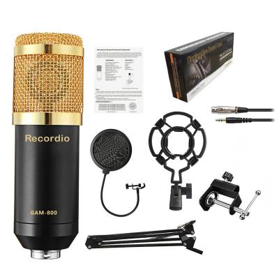 China Professional Shock Mount GAM-800PS Condenser Microphone BM-800 Plastic Studio Recording Live Microphone for sale