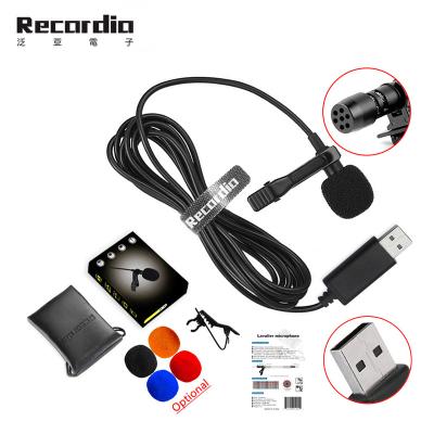 China Portable Detachable Omnidirectional Stereo USB Mic Mini Lavalier Lavalier Microphone GAM-U01 Lavalier Microphone For PC Computer for sale