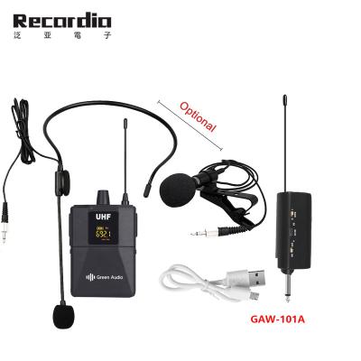 China Wireless Mic Camera Headset Wireless System Lavalier Lapel Microphone Headset Microphone GAW101 for Public Speaking Camera Phone Teacher for sale