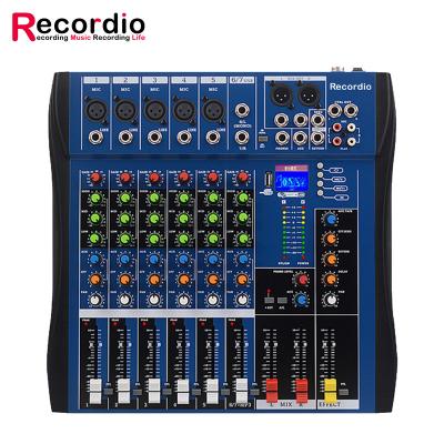 China 16 GAX-CT6 Professional USB DJ Audio Noise Mixer Karaoke Mini Portable Mixer Live Studio Mixing Console With High Quality for sale