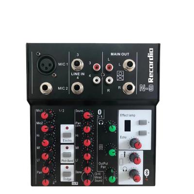 China GAX-PN9 Effect Professional 4 Channel DJ Digital Audio Mixer with Special Effects with Built-in Battery for sale