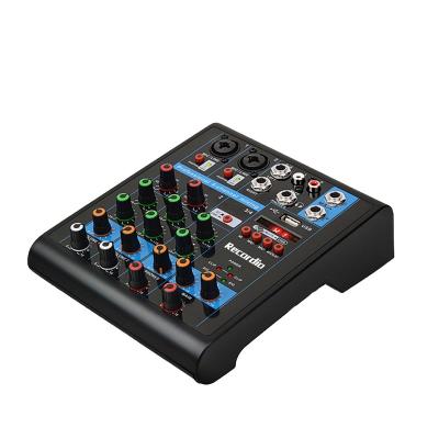 China GAX-4S 4 Channel 16 Channel Mini USB Audio Mixer With Blueteeth Function 48V Imagination Power Multifunctional Mixer for sale