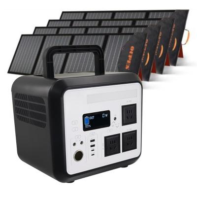 China Rechargeable Emergency Power Bank Wireless Charging Generator 1200w Outdoor Portable Solar Power Station for sale