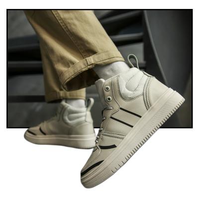 China Fashion YT Trend New Arrival Good Quality Fashion Walking Shoes Men's High Cut Flat Sneakers for sale