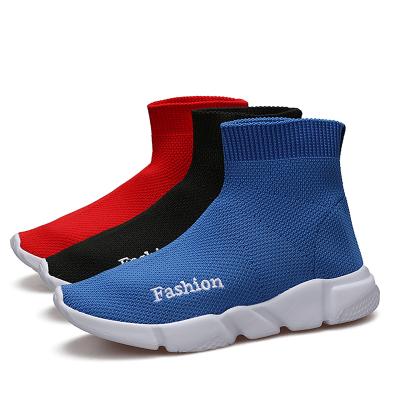 China New High Elastic Anti-odor YT Theft Woven Sock Shoes For Boys And Girls Sneakers Outdoor Children's Sports Shoes for sale