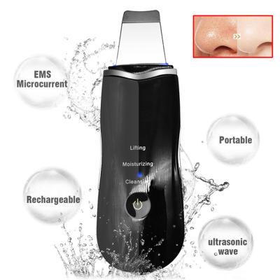 China New fashional Anti-Puffiness Skin Refillable Blackhead Remover Home Dead Skin Remover Ultrasonic Deep Cleansing Exfoliators Use Ultrasonic Facial Scrubber for sale