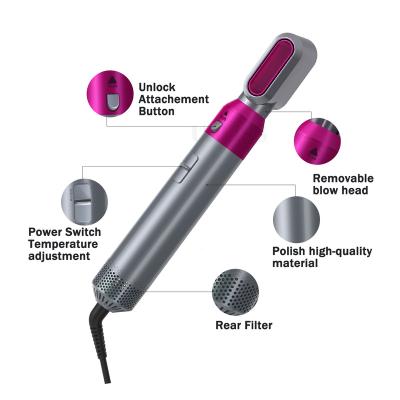 China Hair Curling New Popular Custom Pocket Comb Five-in-One Curling Iron Straight Girl Electric Hot Air Curling Safe Comb for sale