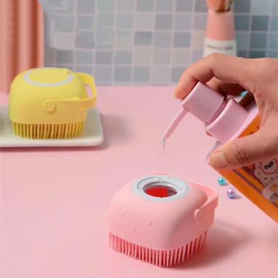 China Body Wash Brush Shower Shampoo Soft Body Face Sweep Exfoliator Silicone Body Brush for sale