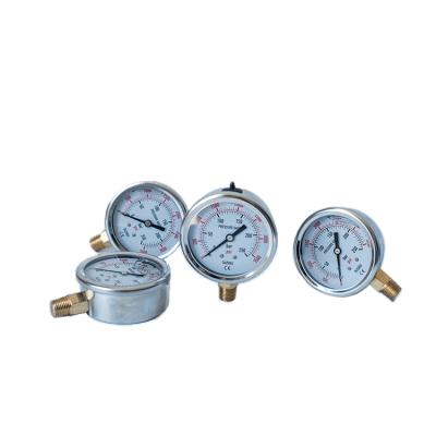 China Hydraulic Water Guide Fuel Silicone Oil Switch PSI High Pressure Gauge, All Stainless Steel Diaphragm Pressure Gauge 40-250mm for sale