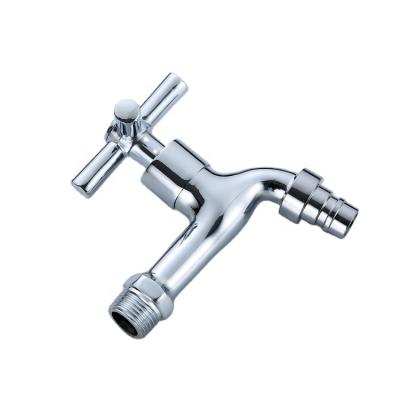 China Modern Chrome Plated Polishing Finish Hot Sale Cross Handle Type Washing Machine Water Faucet By Manufacturer for sale