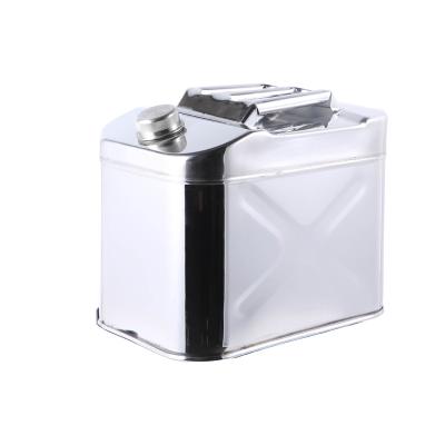 China Wholesale Portable Military Water Jerry Can 20L Stainless Steel Fuel Tank for sale