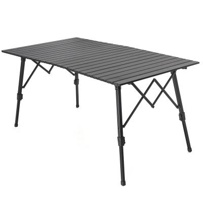 China Modern Outdoor Black Portable Folding Camping Table Aluminum for sale