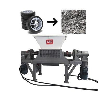 China Rubber Tire Plastic Recycling Wood Scrap Recycling Waste Plastic Bottle Shaft Double Shredder for sale