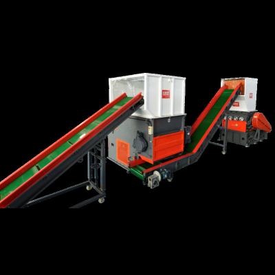 China Customized Industrial Waste Tire Plastic Recycling Bottle Recycling Machine Shredder And Crusher Production Line for sale