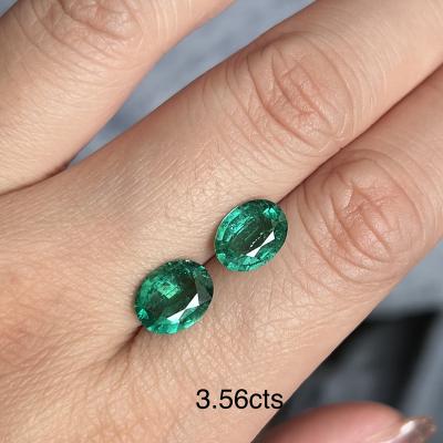 China High Quality Natural Green Stone OVAL CUT LOOSE STONE Emerald Gemstone for sale