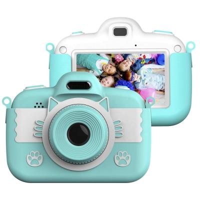 China Photo/Video Photo/Continuous/Timing Photo/Key Poster K2 Kids Camera Toys For Girls Children 3 Inch Touch Screen 8.0MP Games Toy Camera Video With Cover Device, Child Gift Blue for sale