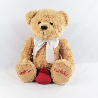 China Eco-friendly New Product Ideas Surprised Toys Valentines Plush Teddy Bears With Red Valentine Heart Box for sale