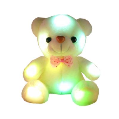 China Custom Decorations Plush Led Fashion Glow Stuffed Teddy Bears Soft Stuffed Christmas Led Light Toys For Kids for sale