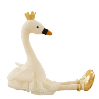 China New Arrivals Safety Plush Product Toy Plush Crown Swan Doll For Girl for sale