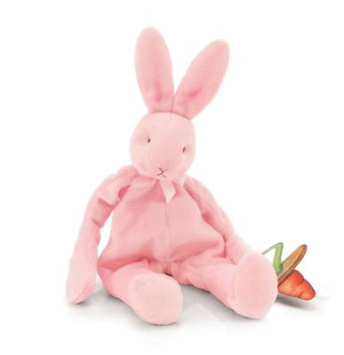 China BPA Free Plush Rabbit Comforter Holder Rabbit Toy Animal Pacifier Clip for sale