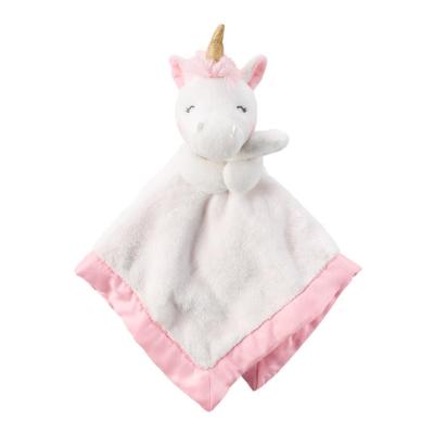 China Unicorn Comforter Stuffed Animal Baby Safety Blanket DouDou Plush Toy for sale