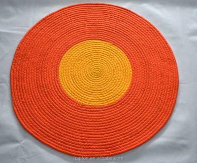 China 75cm Round Indoor Braided Floor Mat  Handmade Braided Non-Slip HPLY16010 for sale