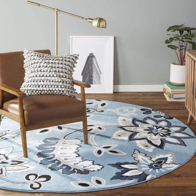 Κίνα Living Room Bedroom Decor Jacquard Weave Rug Printing Round Floor Carpet Contour Mat προς πώληση