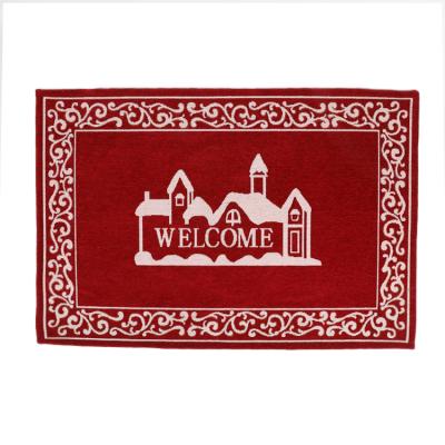 China Wholesale new design easy to clean red jacquard so soft non-slip bedroom floor carpet for sale