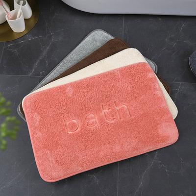 China HAP1003 Printed Bathroom Rug Mat Cashmere  Absorbent Non-Slip For Bathroom Floor à venda