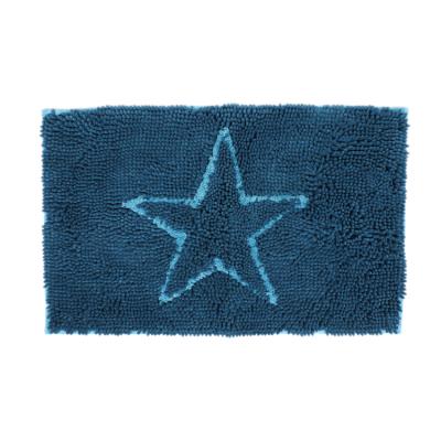 Chine 2020 New Customized Design Star Pattern Absorb Water Antislip Non-slip Long Fur Chenille Door Bath Rugs Mats Kids à vendre