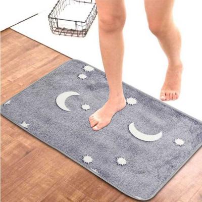 China New design best selling high water absorbent glow in the dark bedroom carpet and rug non slip for sale