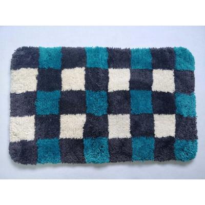 Cina 100% polyester soft shaggy water absorption bath toilet mat kitchen rugs anti-slip in vendita