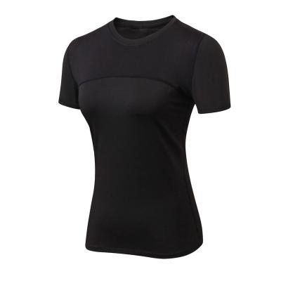 China Breathable Slim Fit Fitness Clothes Running Yoga Clothes Womens Tops Short Sleeves T Shirts for sale