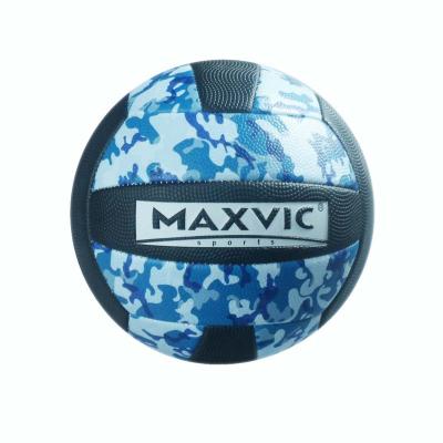 China Soft Touch Camouflage PVC Foamed Leather Beach Volleyball Balls for sale