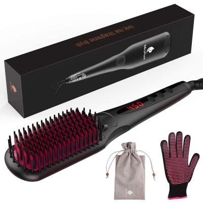 China MiroPure car upgraded ceramic ionic hair straightener brush for all hair types for sale