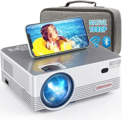 China Short Throw DBPOWER 8000L HD Movie Projector Total Outdoor Support 1080P WiFi Native Projector for sale